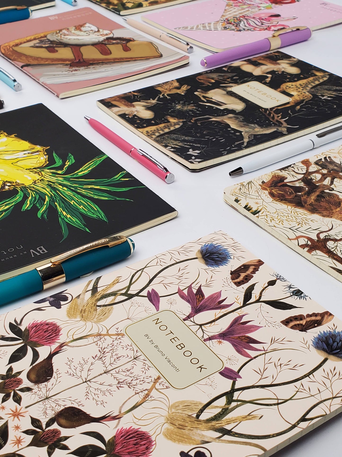 Notebook; Symmetrical Flora - BV by Bruno Visconti
