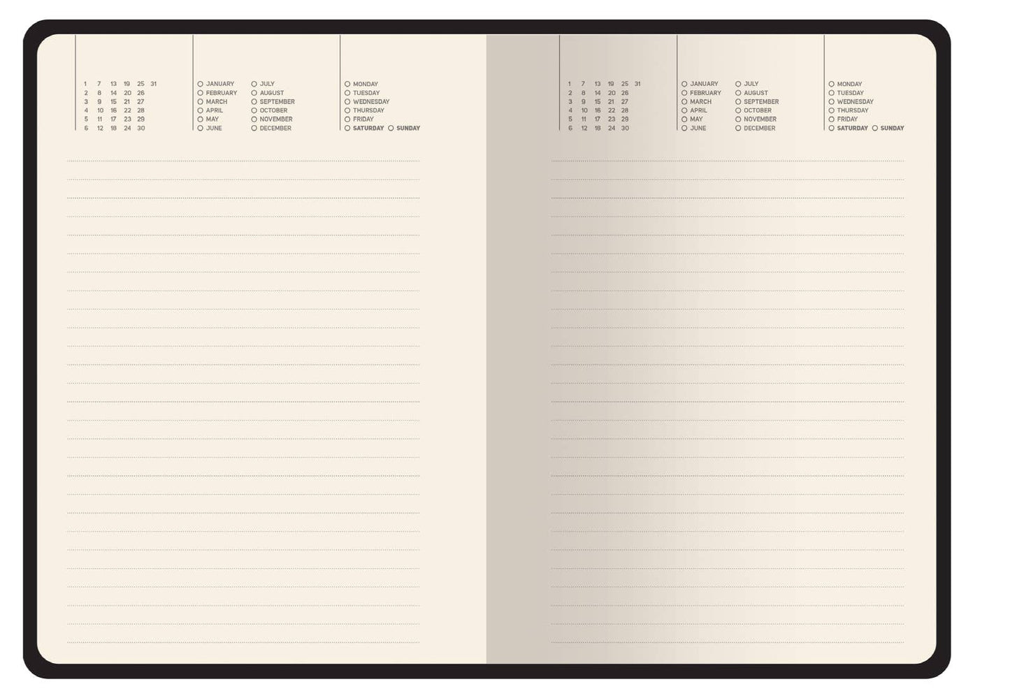 Daily Planner Journal; Irises (A6, Vegan Leather) - BV by Bruno Visconti