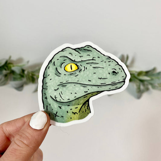 Vinyl Sticker; Velociraptor Dinosaur