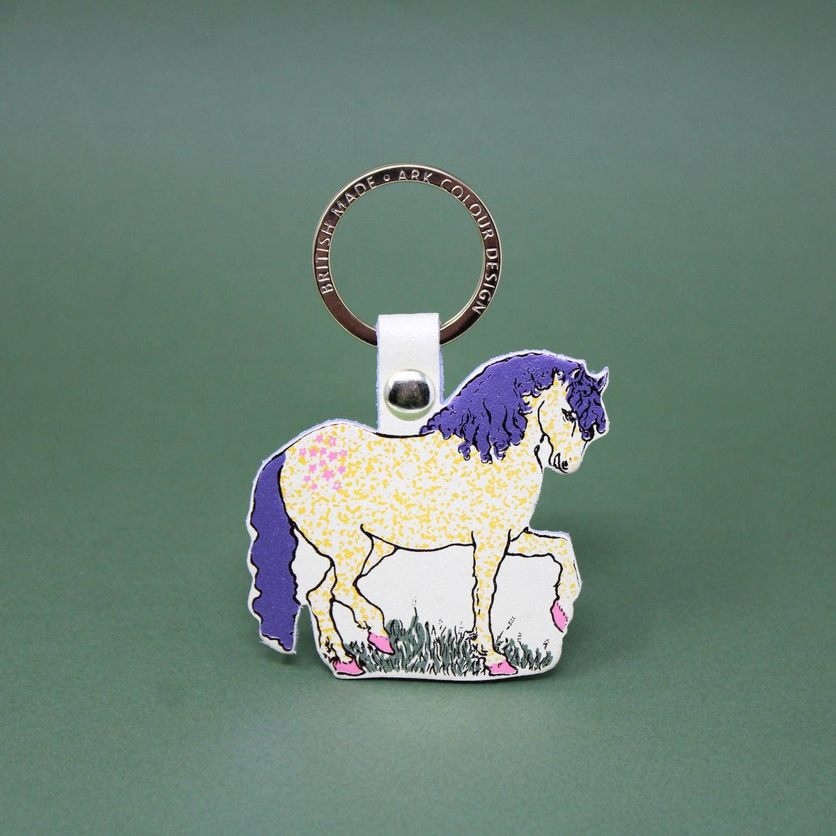 Leather Key Fob; Horse | Ark Colour Design