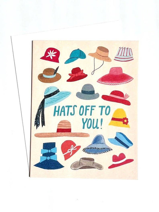 Congratulations Card; Hats Off To You