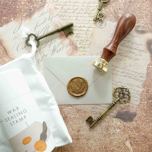Wax Seal Stamp; Keyhole (With Handle, Gift Box, & Storage Bag)