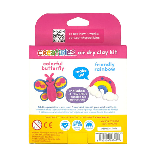 Ooly Creatibles D.I.Y. Air-Dry Clay Kit: Rainbow BFFs (Set of 4)