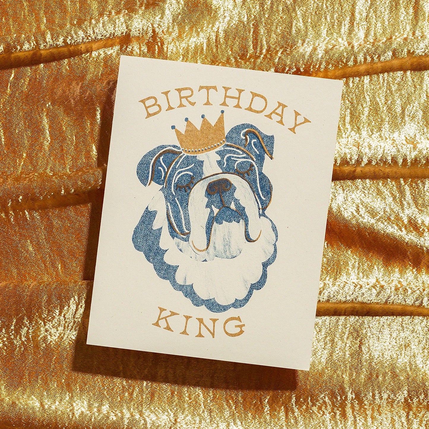 Birthday Card; Birthday King (Risograph Card)