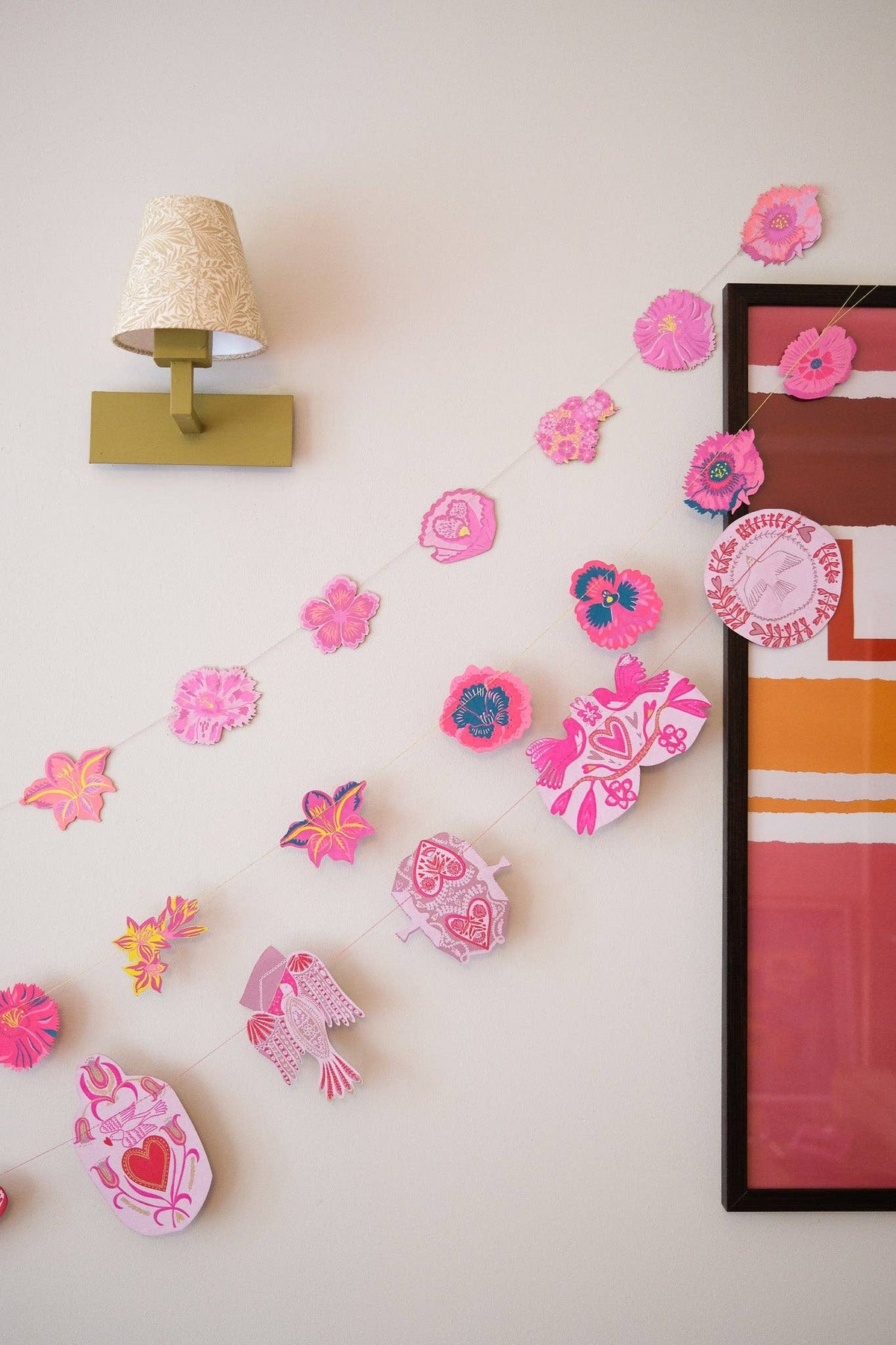 Sewn Garland; Love Birds