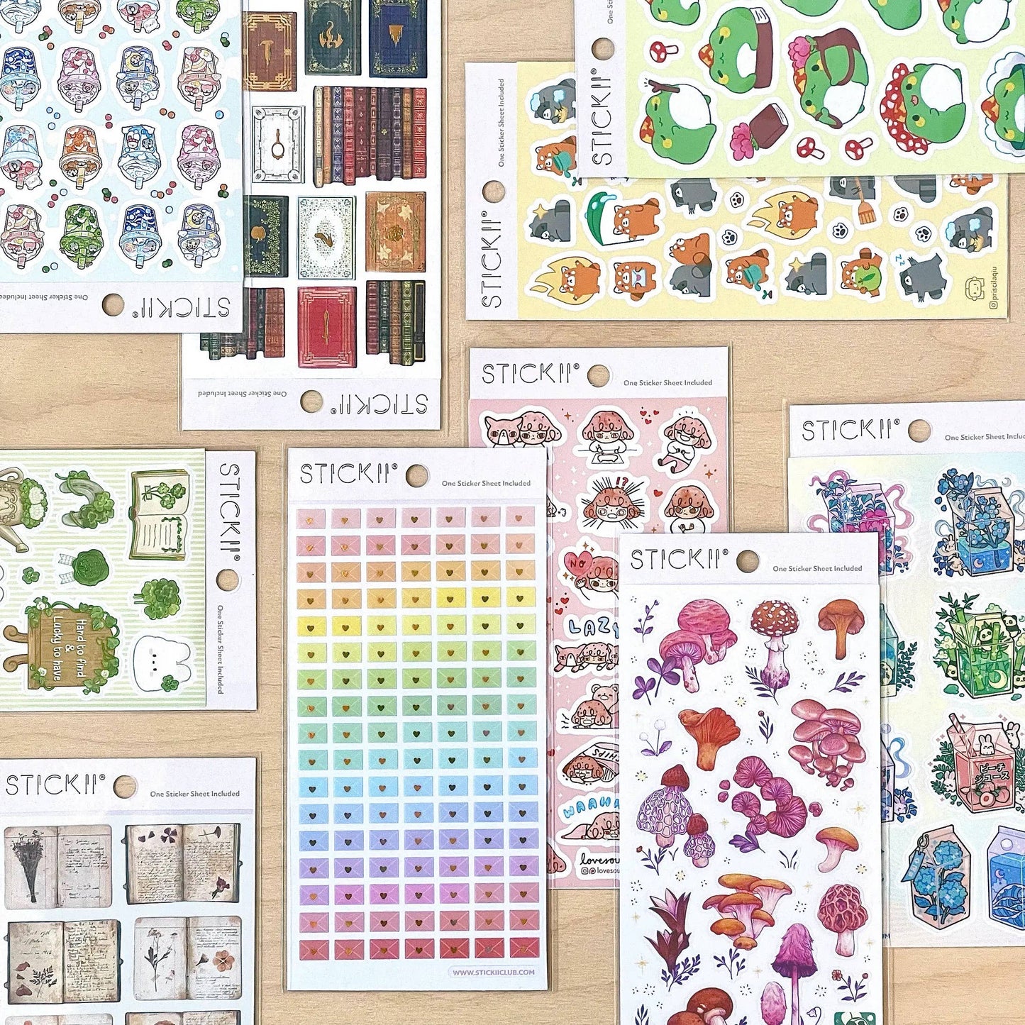 Sticker Sheet; Serene Botanical Home