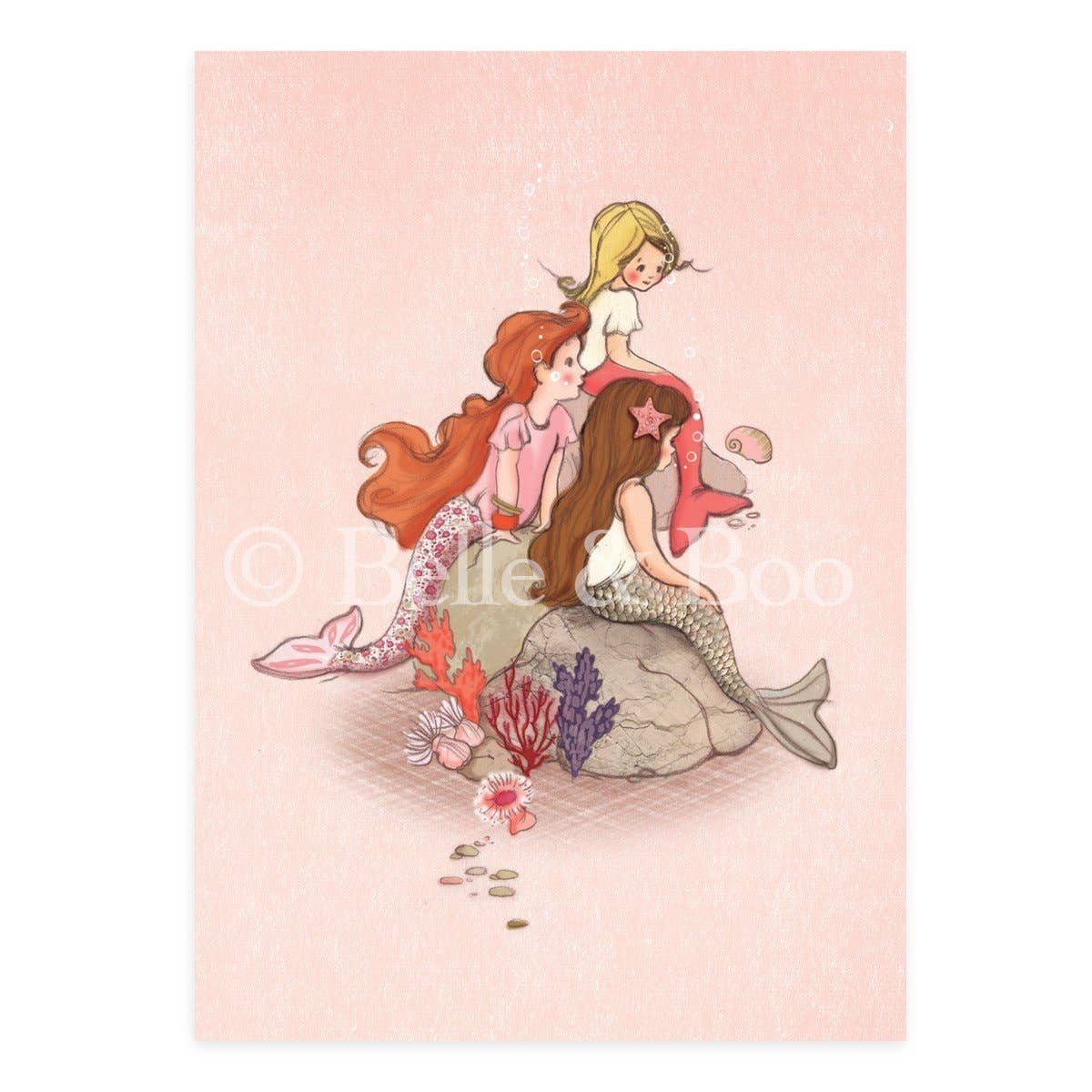 Belle & Boo Ltd Postcard; Mermaid Rock (Vintage Colors)