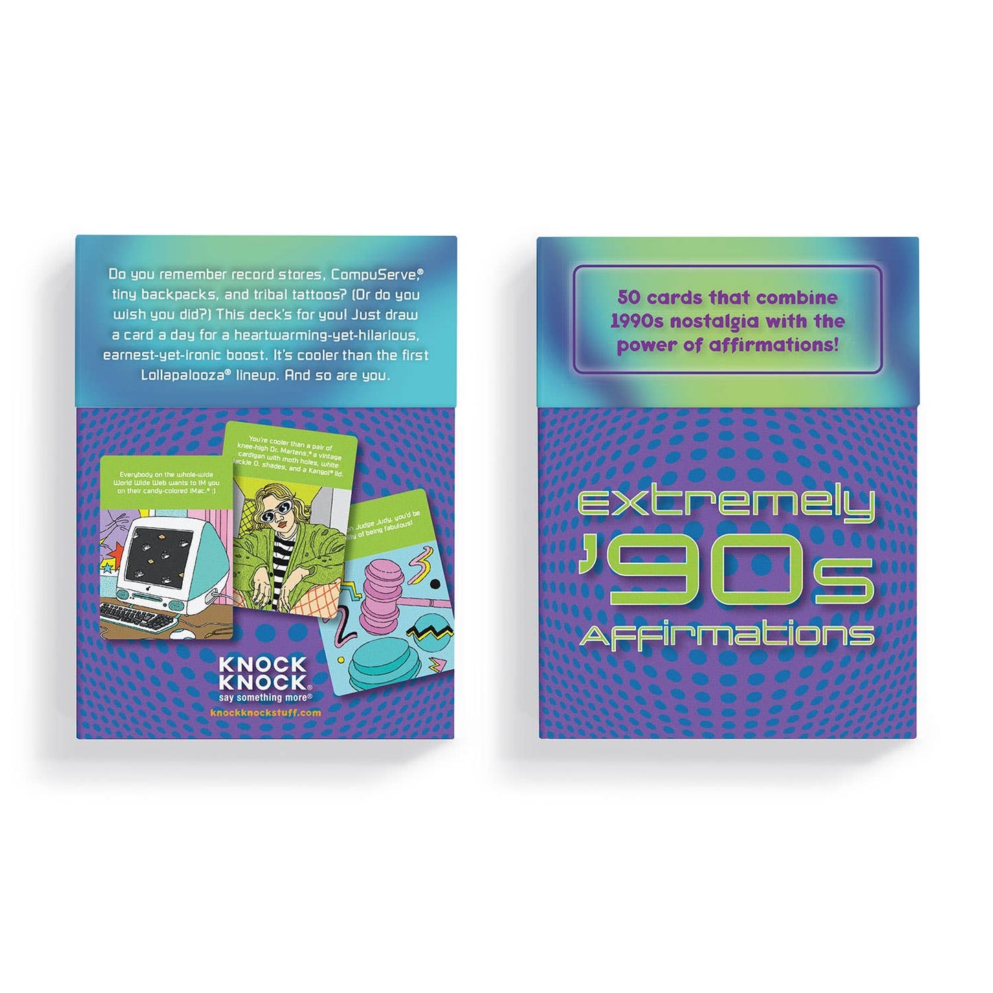 Affirmation Cards Deck; Totally 90's (50+ Cards)