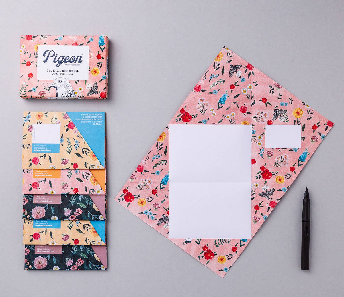 Folding Letter Set; Sunday Letter Pigeon | Pigeon Posted
