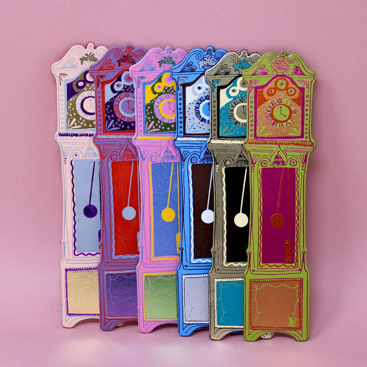 Leather Bookmark; Grandfather Clock | Ark Colour Design
