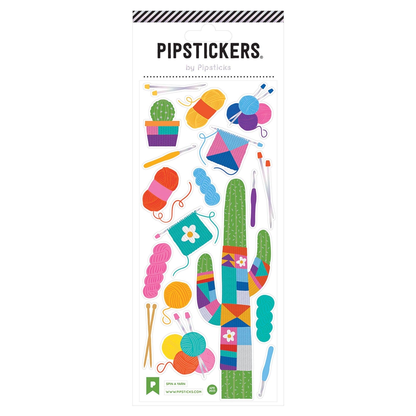 Pipsticks Sticker Sheet; Spin A Yarn