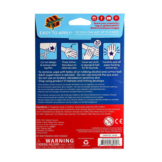Ooly Mini Temporary Tattoos - Pirate's Life