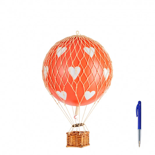 Model Hot Air Balloon; Travels Light (Red Hearts)