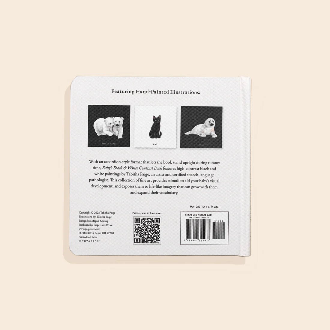 Baby Book; Baby's Black and White Contrast Book (High-Contrast Art for Visual Stimulation at Tummy Time)