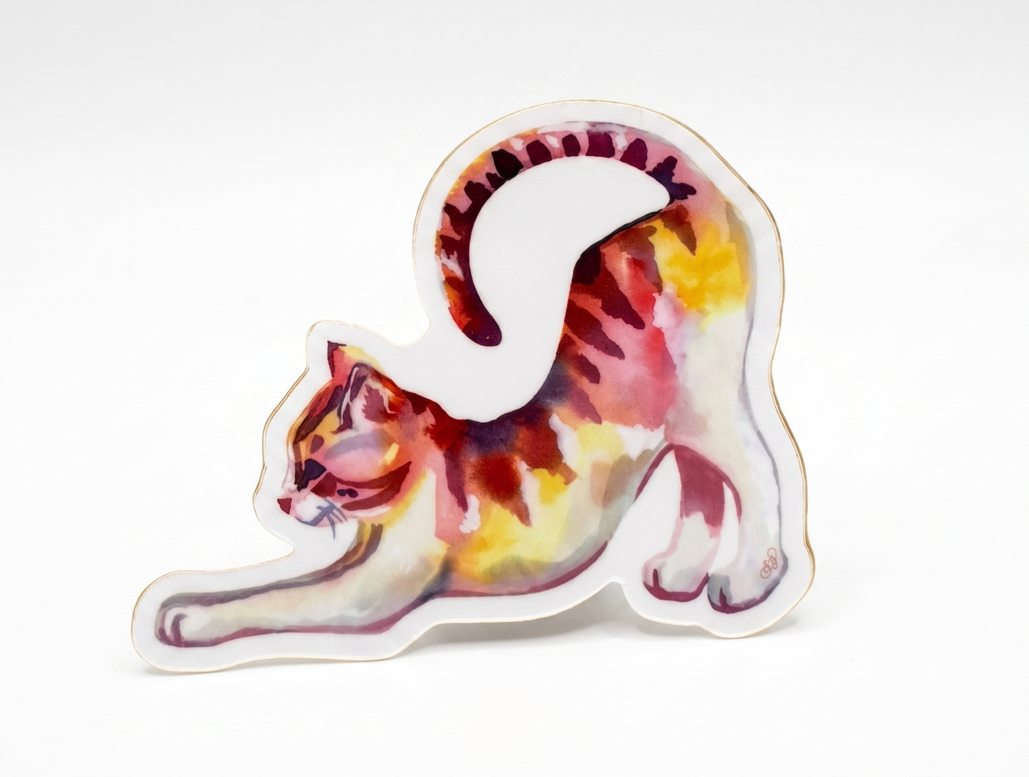 Vinyl Sticker; Big Stretch Cat