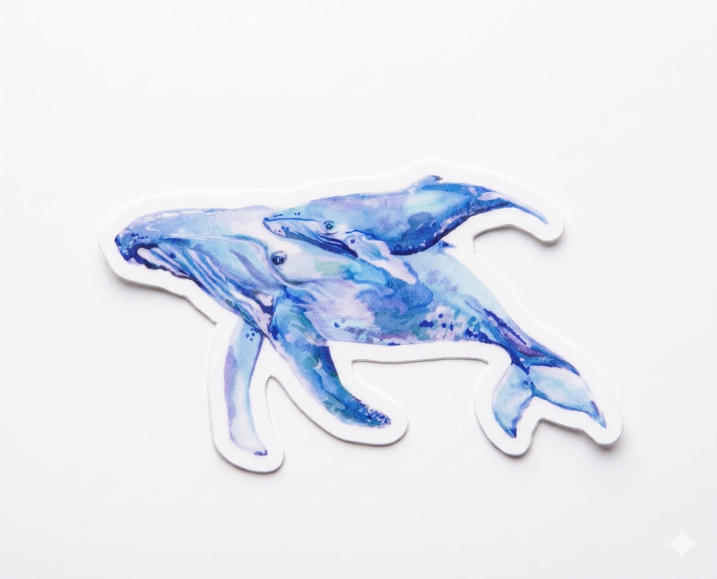 Vinyl Sticker; Whale Mother and Calf - Made By Shellie