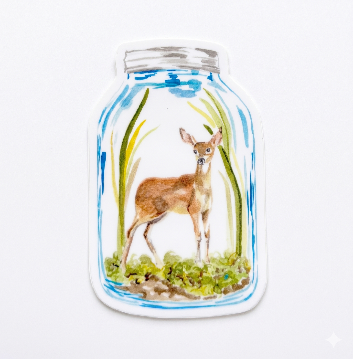 Vinyl Sticker; Mason Jar Deer - Made By Shellie