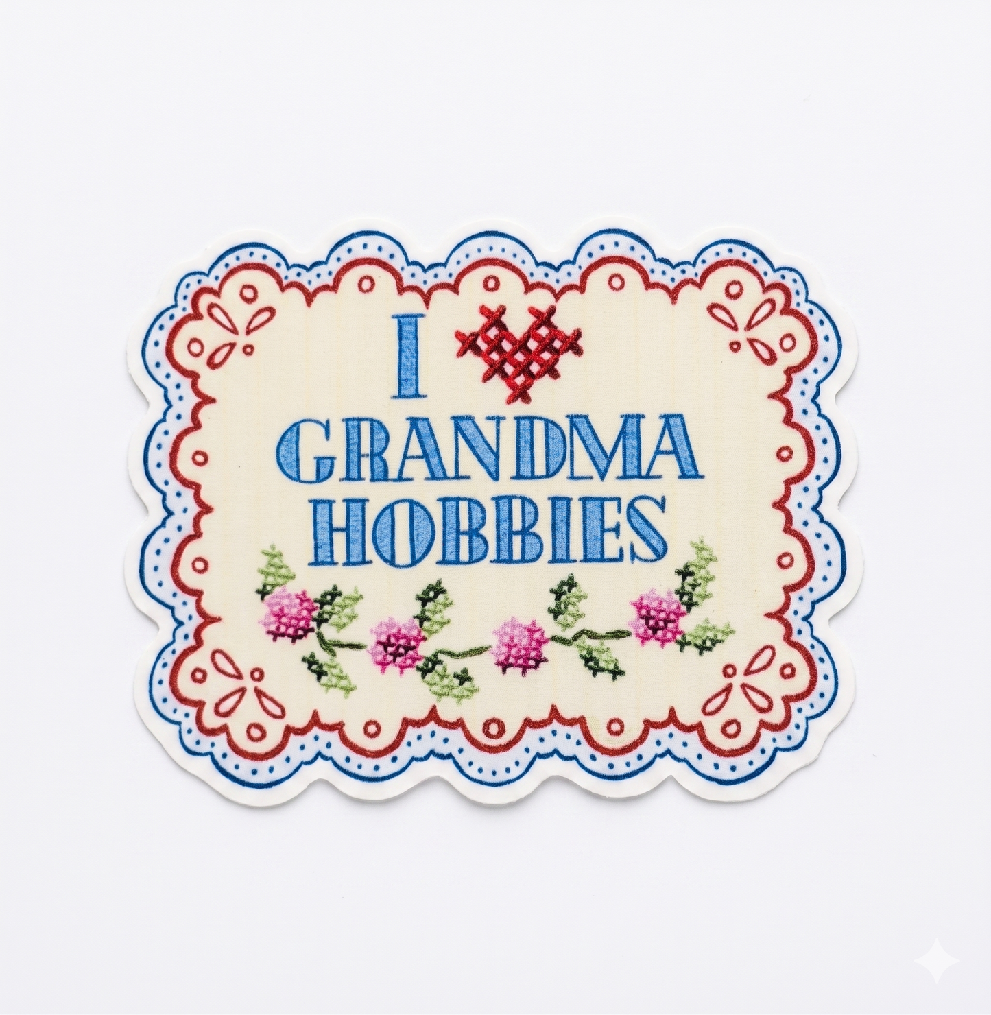 Vinyl Sticker; I Love Grandma Hobbies