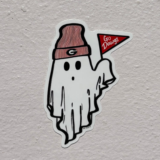 Vinyl Sticker; Go Dawgs Ghost