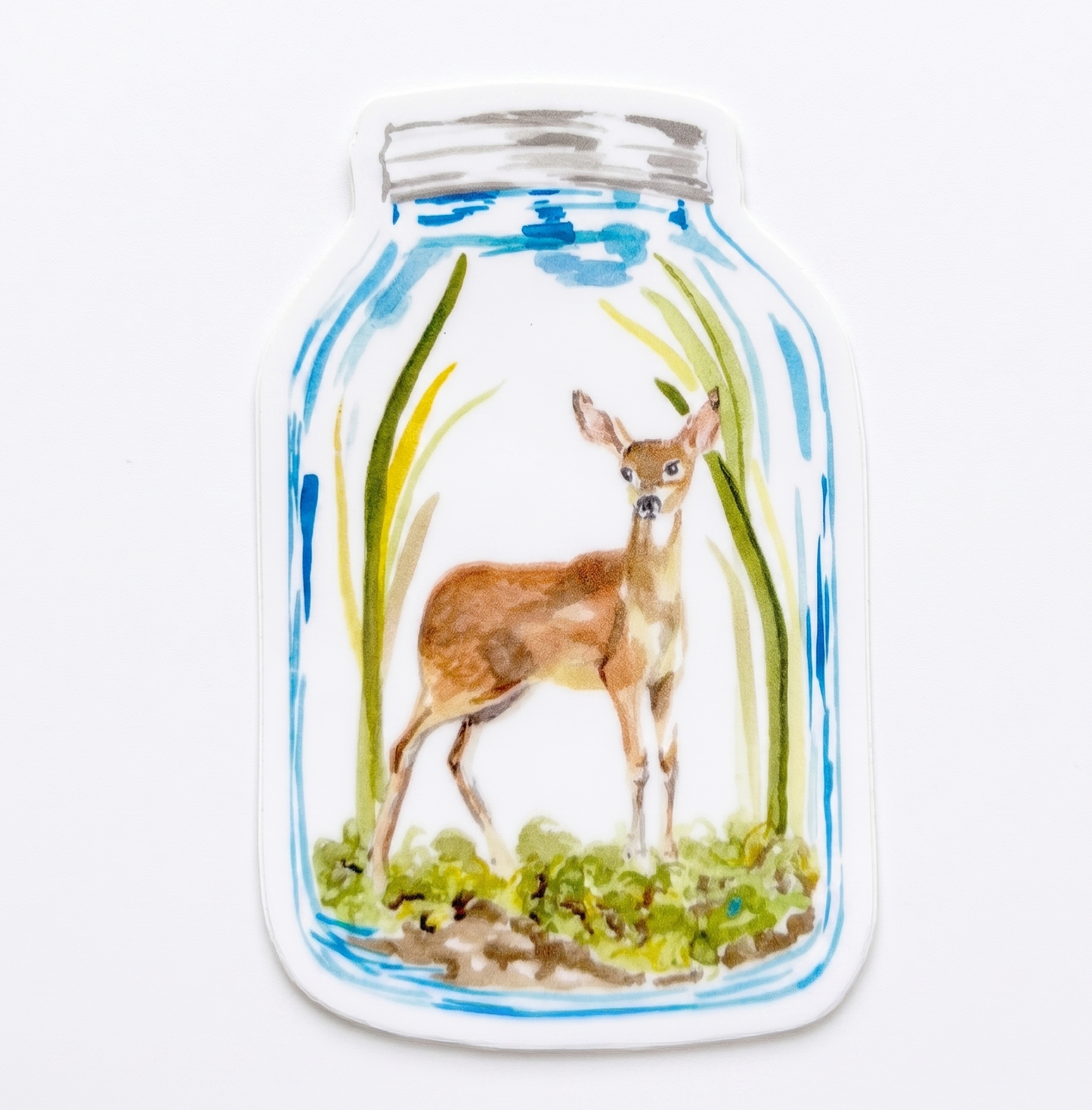 Vinyl Sticker; Mason Jar Deer - Made by Shellie