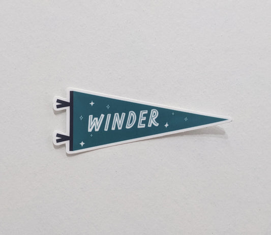 Vinyl Sticker; Winder Pennant