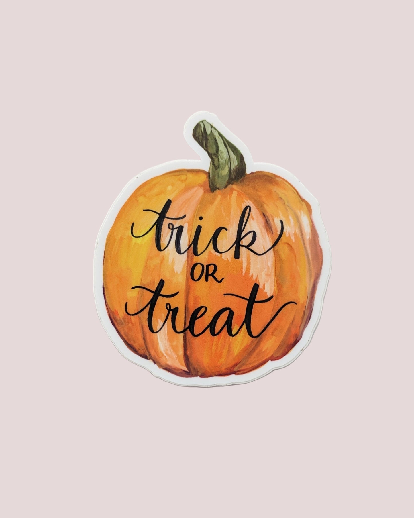 Vinyl Sticker; Trick or Treat Halloween Pumpkin - Made By Shellie