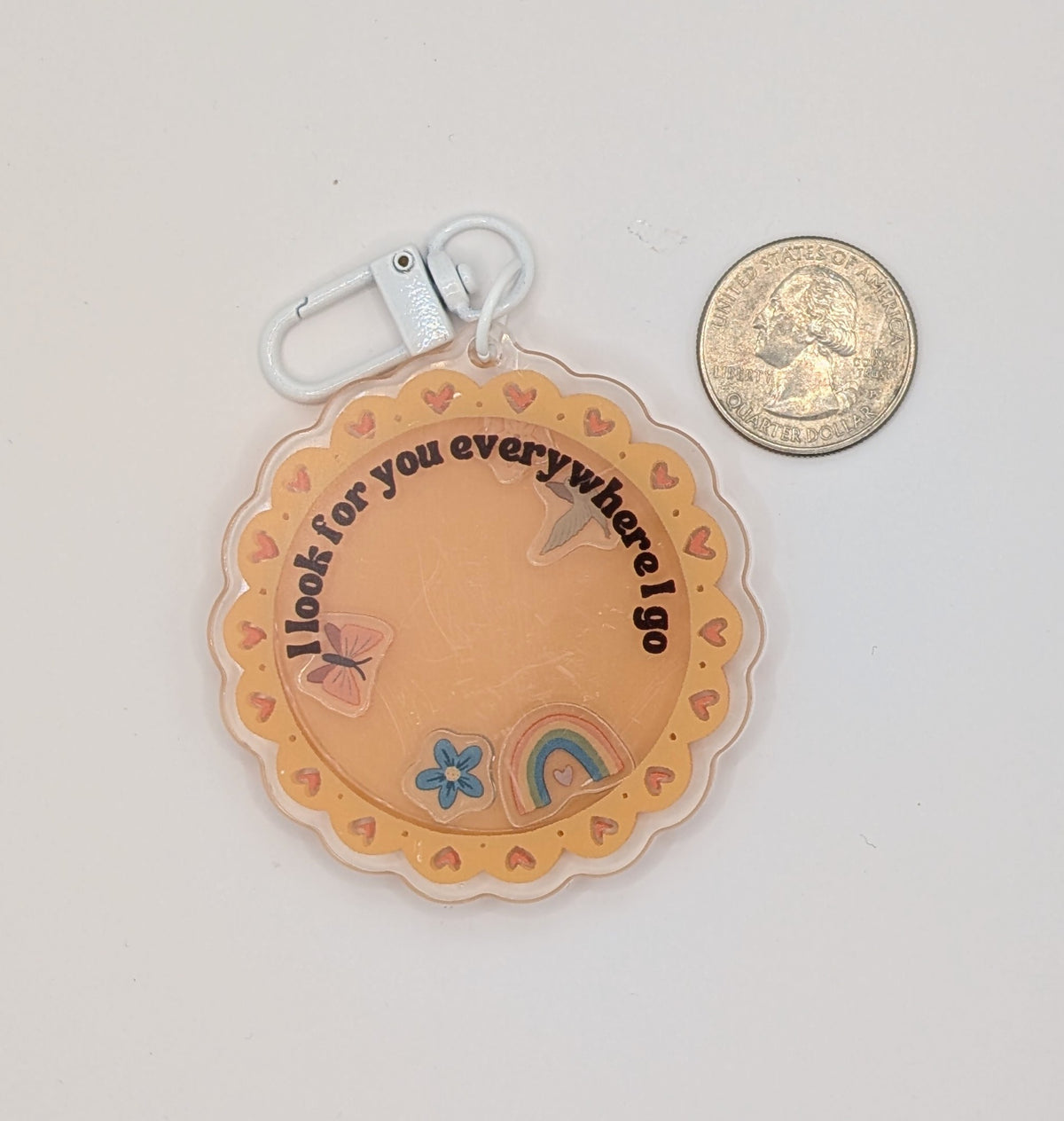 Keychain; I Look for You Everywhere I Go | Stephanie Grant Art