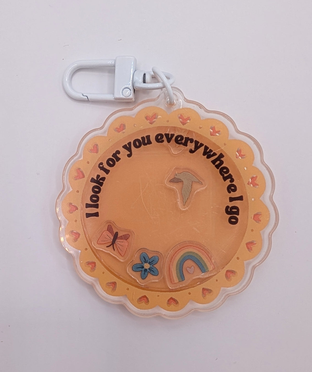 Keychain; I Look for You Everywhere I Go | Stephanie Grant Art