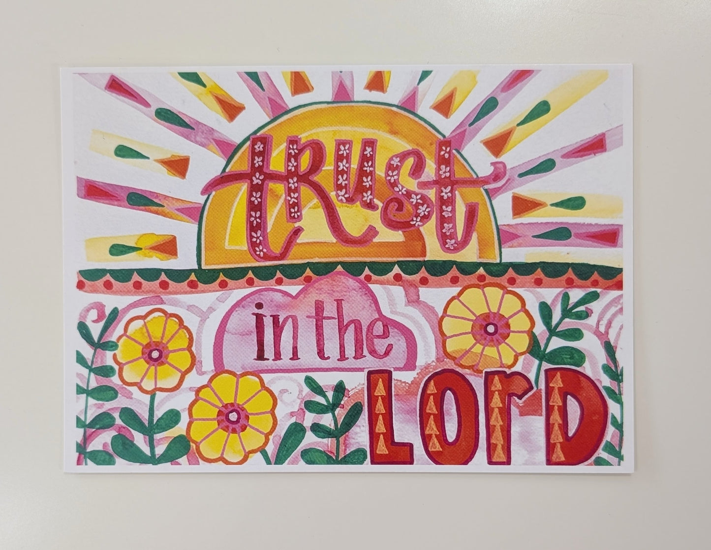 Art Print; Trust in the Lord (5x7") - Made by Shellie