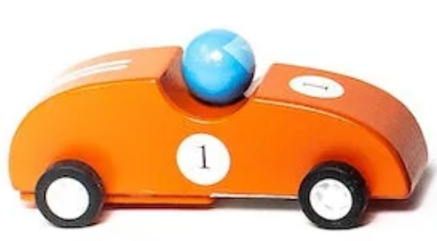 Pull Back Race Cars; (Wooden, 4 colors)