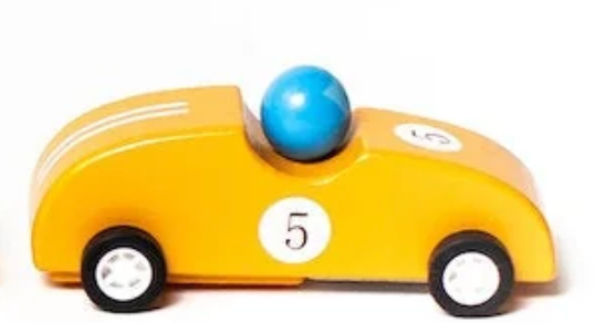 Pull Back Race Cars; (Wooden, 4 colors)