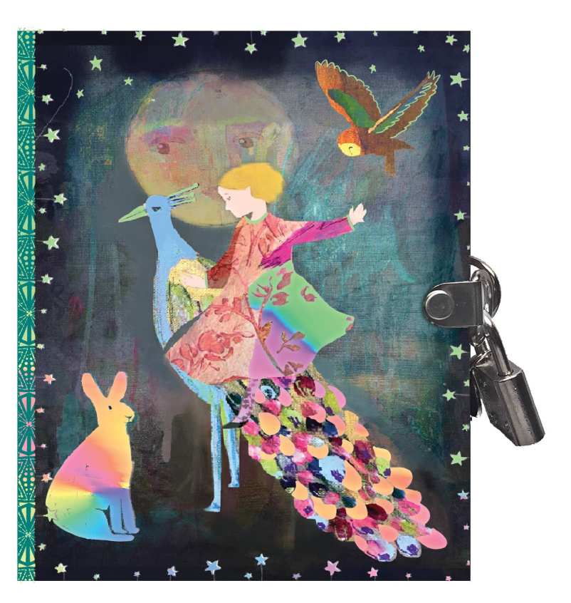 Eeboo Very Small Journal; Claire Assortment (Lock Journal)