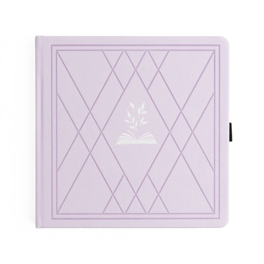 Reading Journal; Vintage Library in Lilac