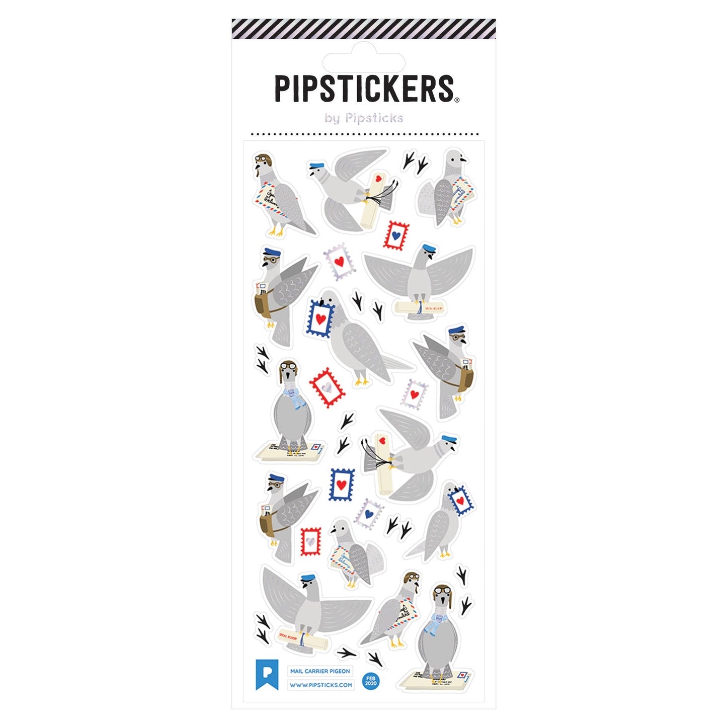 Pipsticks Sticker Sheet; Mail Carrier Pigeon