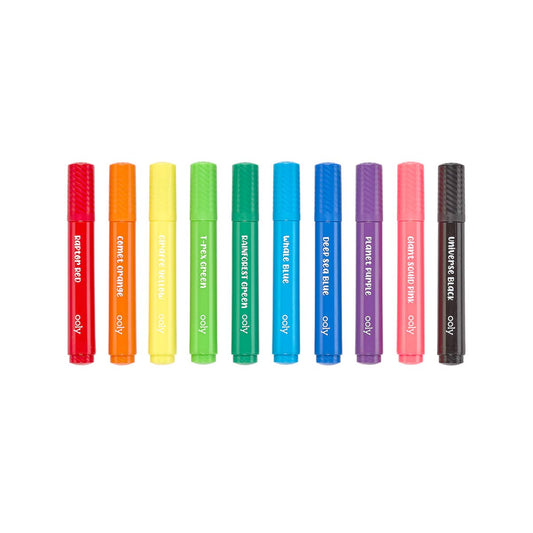 Ooly Big Bright Brush Markers (Set of 10)