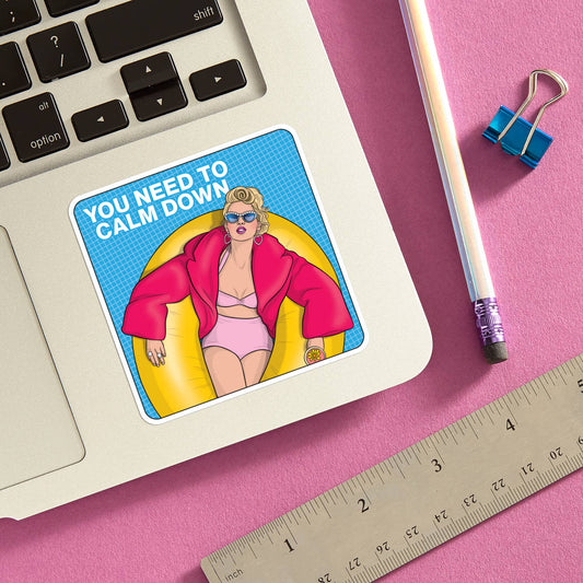 Vinyl Sticker; Taylor Swift - You Need To Calm Down