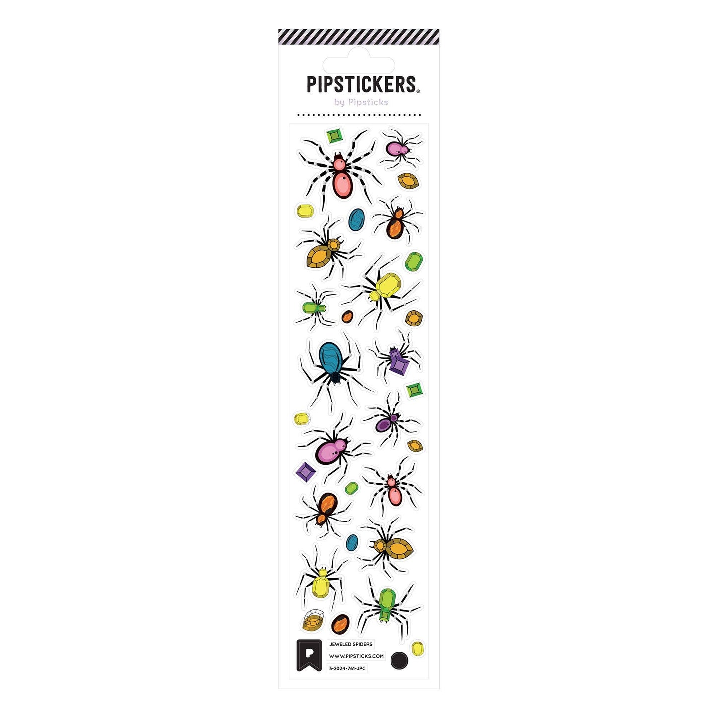 Pipsticks Sticker Sheet; Jeweled Spiders