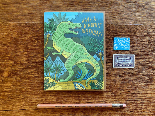 Birthday Card; Dinomite Dino