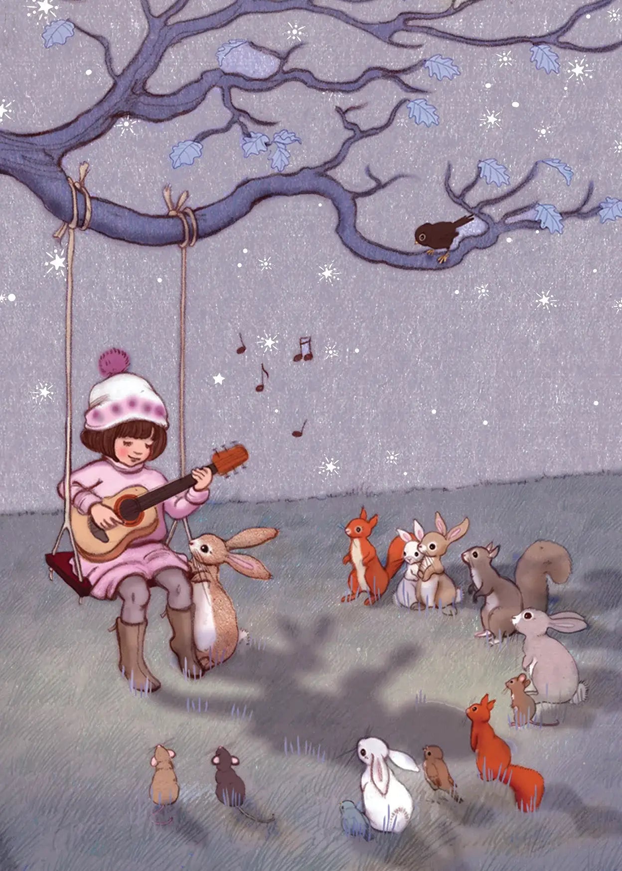 Belle & Boo Ltd Postcard; Belle's Lullaby (Vintage Colors)