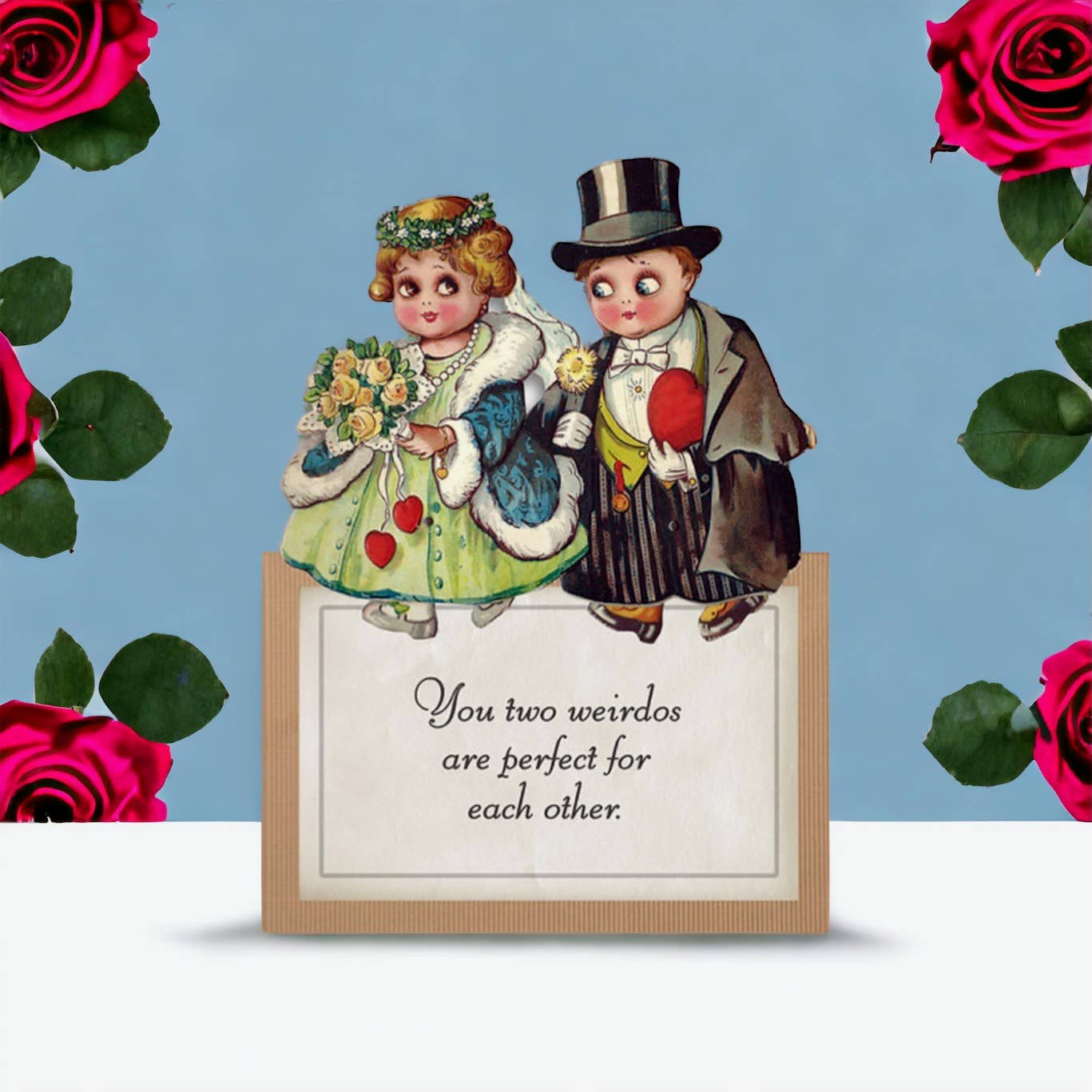 Wedding Card; Macabre Wedding Engagement Card for Perfect Weirdos