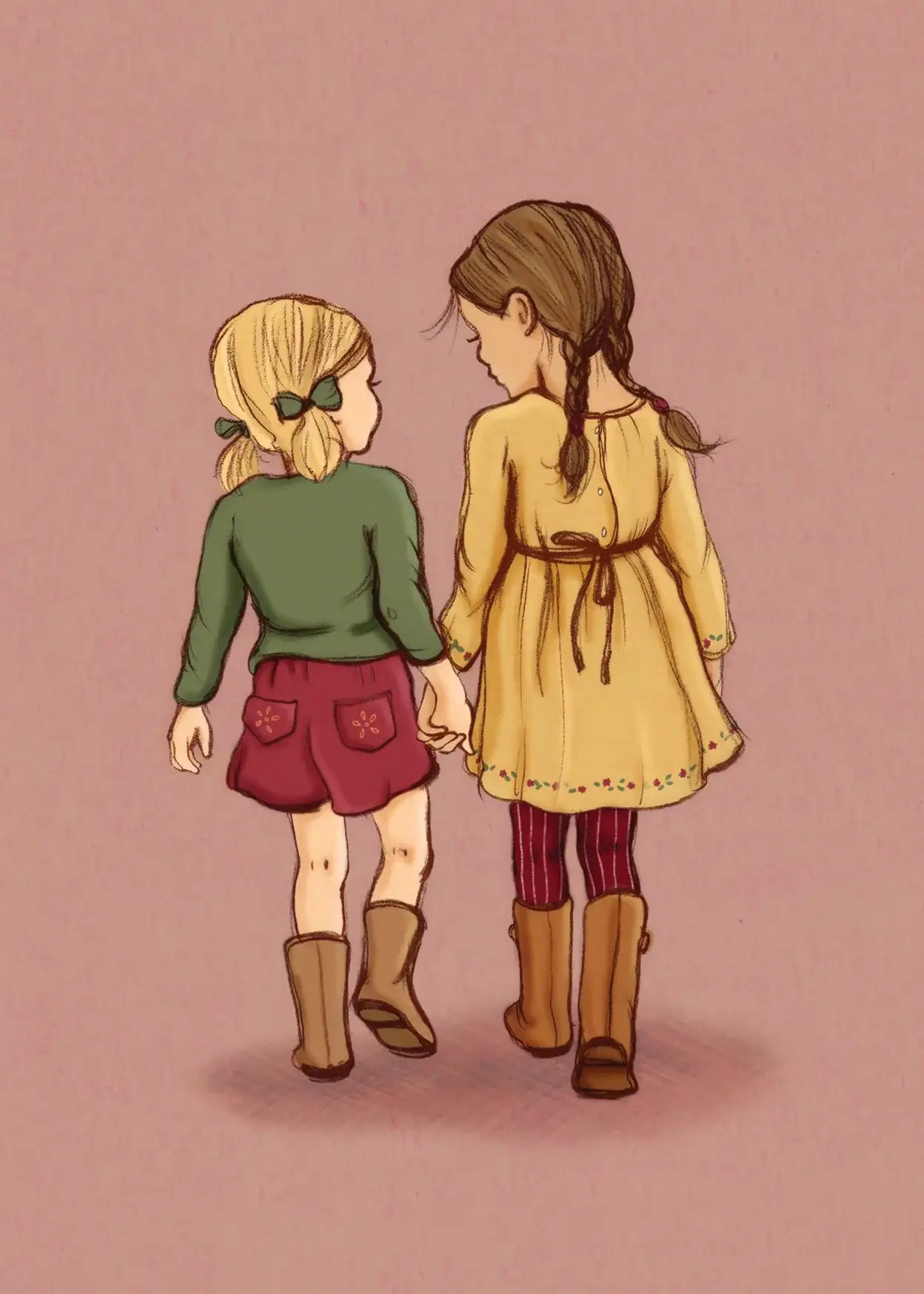 Belle & Boo Ltd Postcard; Never Let Go (Vintage Colors)
