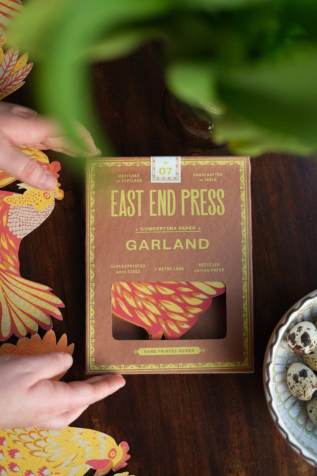 Sewn Garland; Chickens Concertina