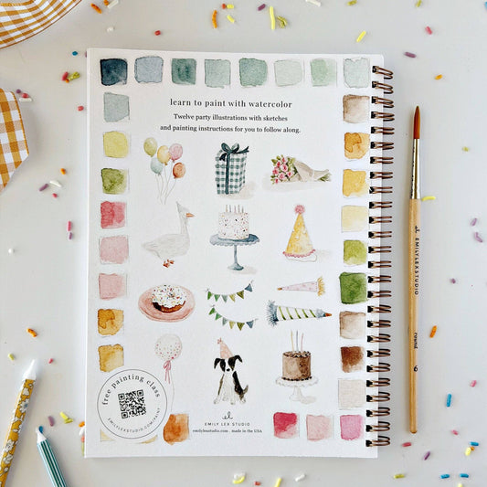 Watercolor Workbook; Celebrate | Emily Lex Studio