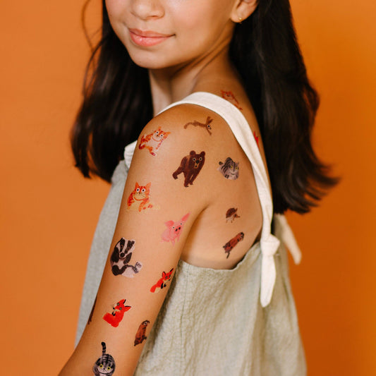 Temporary Tattoo Sheets; Furry Friends