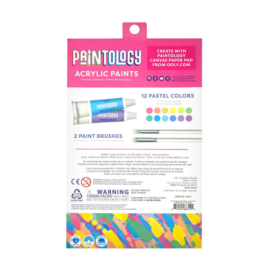 Ooly Paintology Acrylic Paints + 2 Brushes