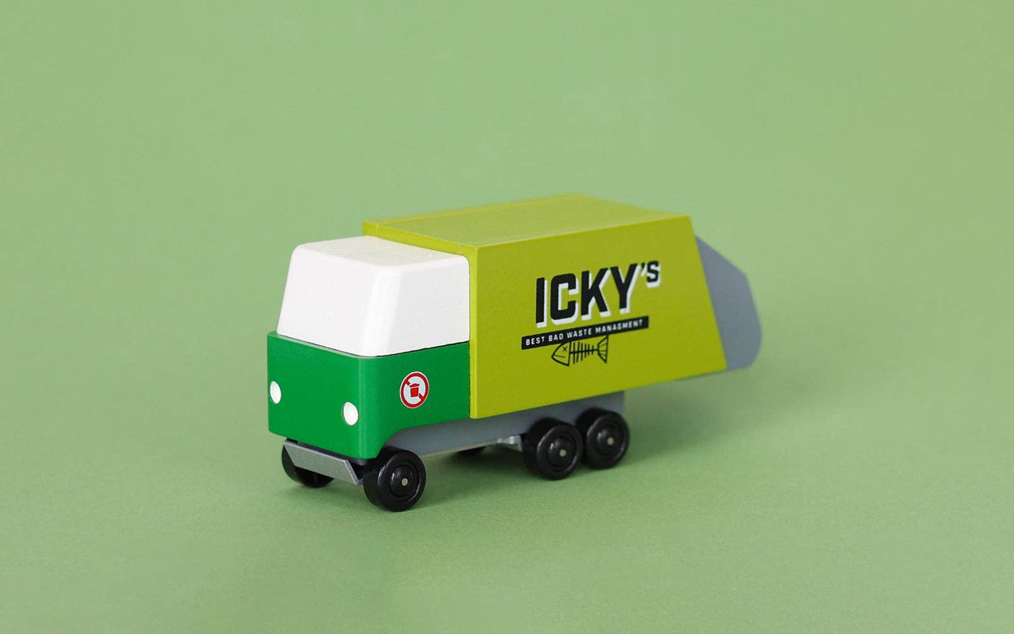 CandyLab Icky's Garbage Truck (Wooden Diecast Toy)