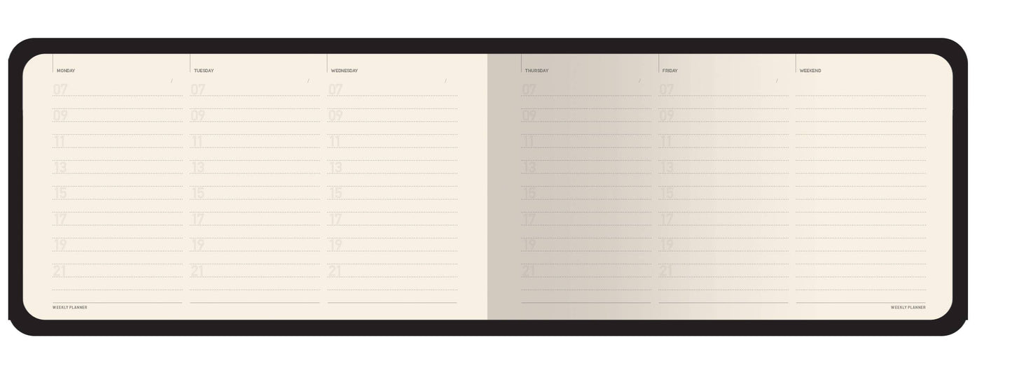 Horizontal Weekly Planner; Electric Fantasy (Vegan Leather)