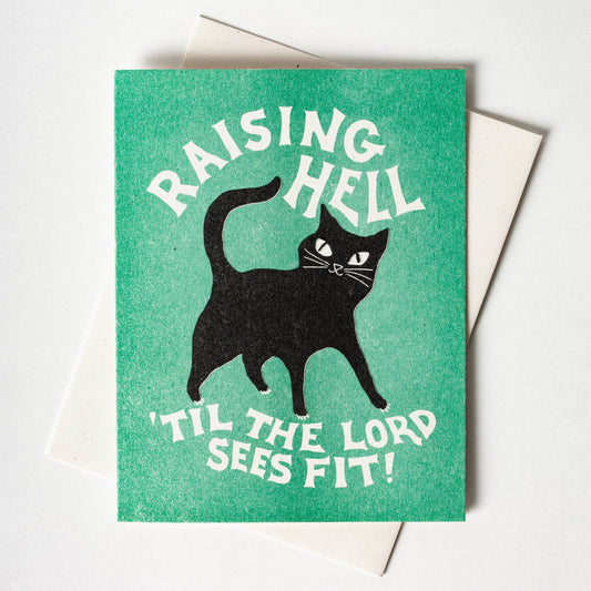 Birthday Card; Raising Hell (Risograph Card)