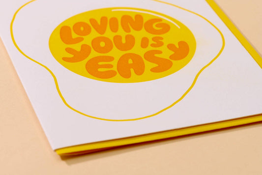Greeting Card; Loving You is Easy (Letterpress Card)