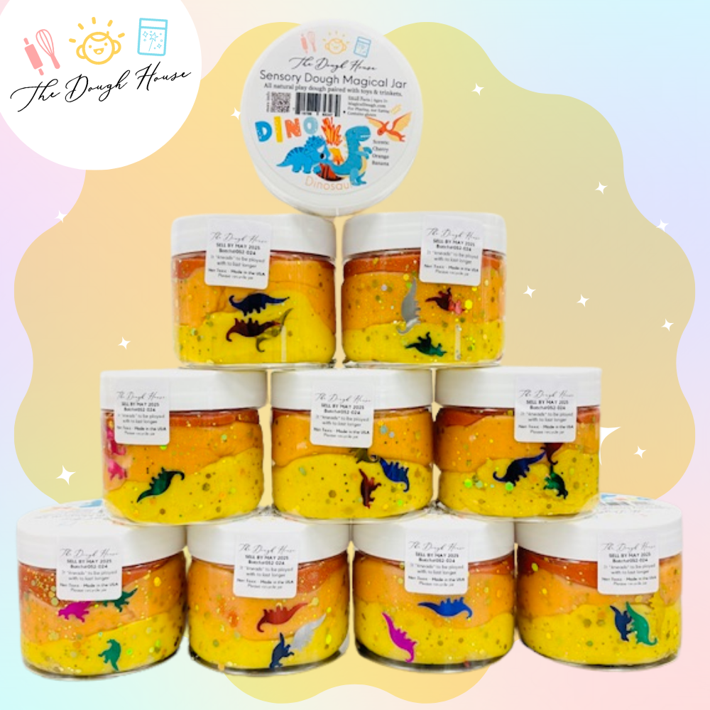 Magical Jars; Fun Size Dinosaur (Sensory Dough & Trinkets)